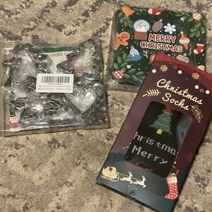 Christmas Socks and Cookie Cutters Christmas Gift Set